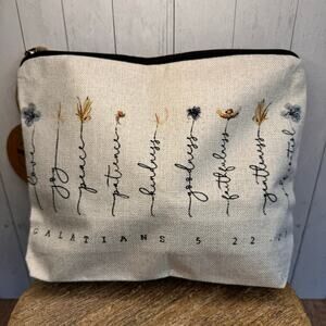 Makeup Bag Bible Verse Encouragement Cosmetics Bag Canvas Bag NEW